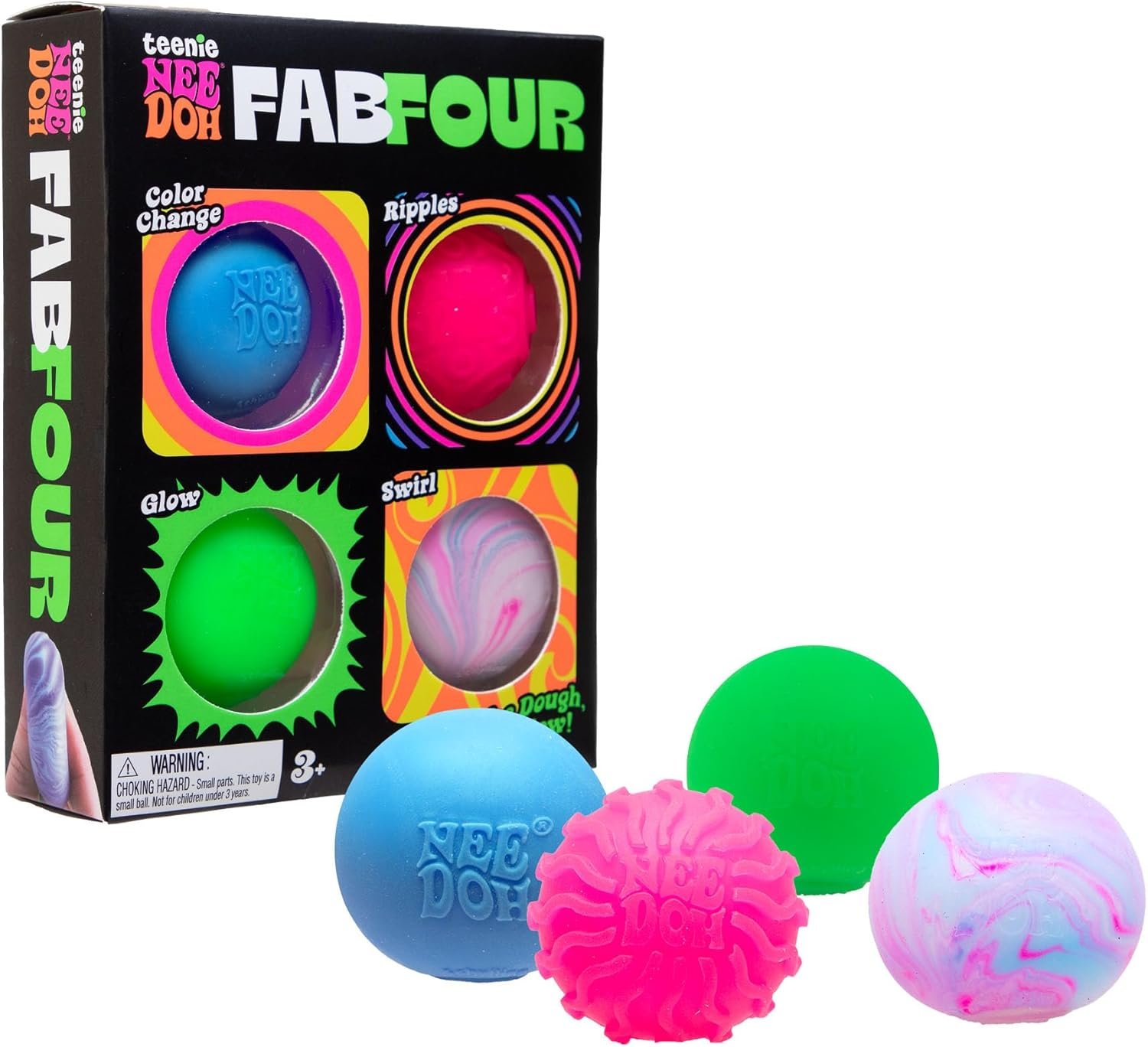 Schylling Teenie Nee Doh 4-Pack Stress Balls
