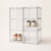 Stackable Clear Shoe Boxes — 6 Pack