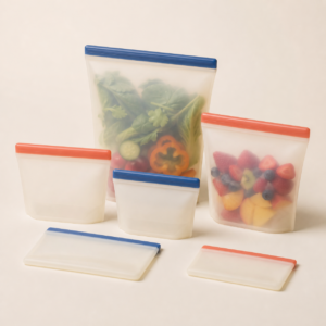 Reusable Silicone Food Storage Bags — 6 Pack